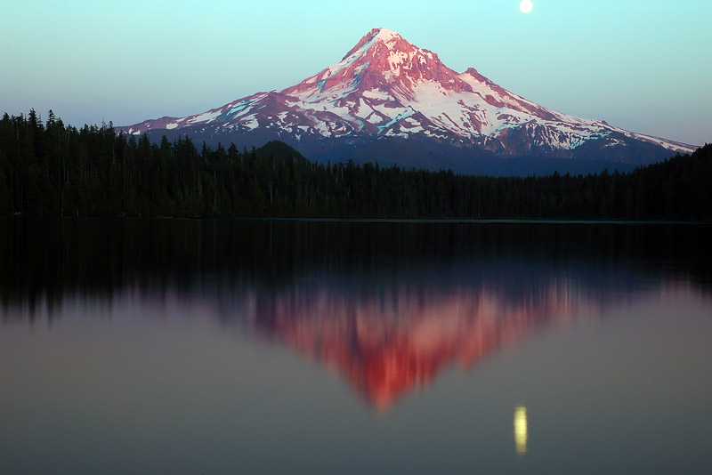 Lost Lake and Mount Hood at sunset